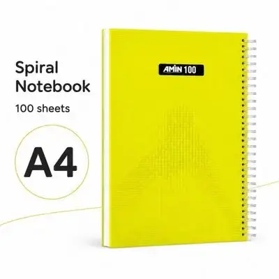 NOTEBOOK A4,100 sheet ,plastic cover.