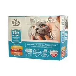 FRENDI wet cat food chicken beef turkey in sachets 12 x 100 g