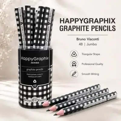 Jumbo 4B Graphite Pencil Set – 30 Pcs