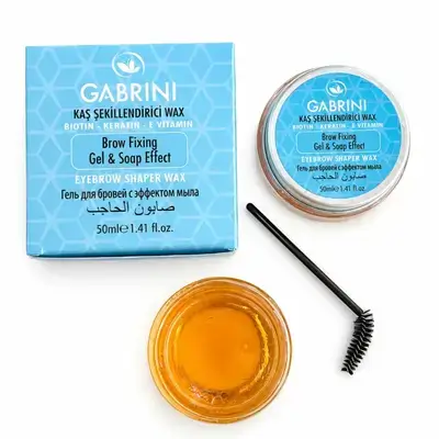 GABRINI KAŞ ŞEKİLLENDİRİCİ WAX BIOTIN - KERATIN - E VITAMIN Brow Fixing Gel & Soap Effect EYEBROW SHAPER WAX