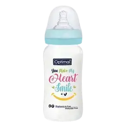 P.P Wide Neck Feeding Bottle 2 From 6-18 Months BLUE 300ml OPB-1030 _ Optimal