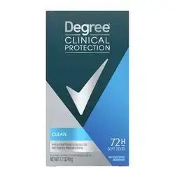 Degree Men, 72H Soft Solid, Clinical Protection, Prescription Strength Wetness Protection, Antiperspirant Deodorant, Clean