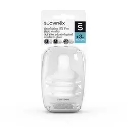 Pack of 2 SX Pro Physiological Silicone Teats Medium Flow +3 Months.
