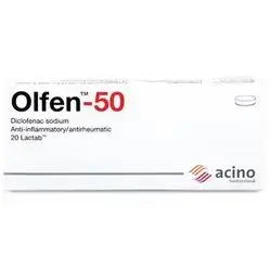 Olfen-50 (Diclofenac Sodium, Anti-inflammatory/antirheumatic) 20 Lactab_acino