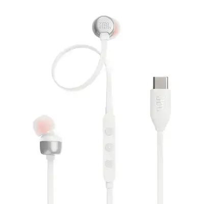 JBL Tune 310C USB-C Wired In-Ear Earbuds - White
