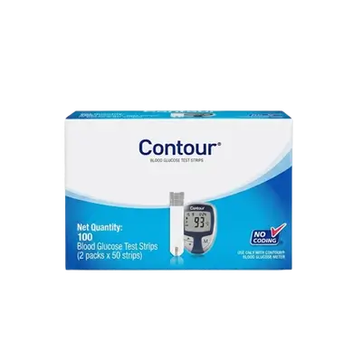 Blood Glucose Test Strips 2 packs × 50 Strips _ Contour