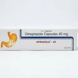Aprazole ( omeprazole ) 40 mg caps.
