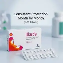Warda (Drospirenone + Ethinyl estradiol Tablets 3 mg/0.02 mg)