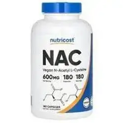 nutricost NAC Nutrition N-Acetyl L-Cysteine 600 mg - 180 Capsules