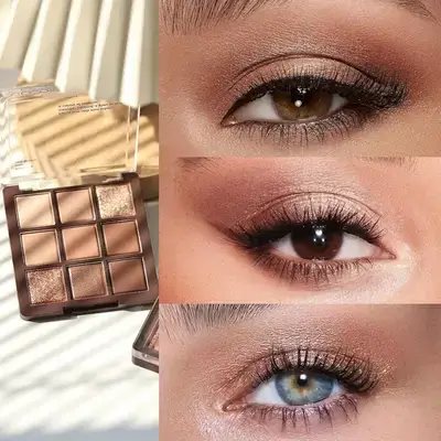 LEIXINA 9-Color Eyeshadow Palette - Brown Chocolate