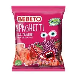 Bebeto Spaghetti Sour Strawberry Jelly 70 Gm
