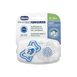 Chicco - Physio Light Soother 6-16M - 2 Pcs, Blue