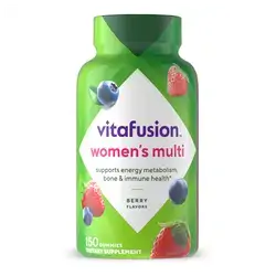 Vitafusion womens multicsupports energy metabolism bone&immune health berry flavors 120 gummies