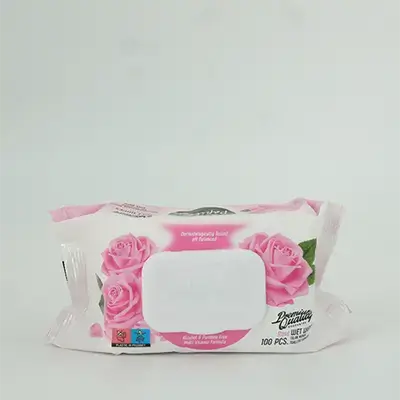 Papilion Rose Wet Wipes 100 Wipes