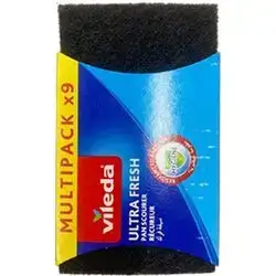 Vileda Scouring Pad Green 9pcs