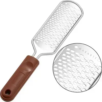 Makartt Callus Remover Foot File, Stainless Steel Fine Rasp Foot Scrubber for Salon and Home Pedicure, Foot Care Tool for Soft Feet,
