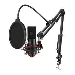 FIFINE T732 USB Condenser Microphone Kit with Boom Arm Stand