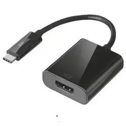 Trust USB Type C to HDMI Adapter, Black