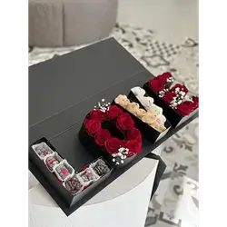 Box and Natural Flowers