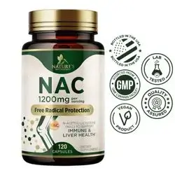 NAC Supplement N-Acetyl L-Cysteine 1200 mg - (Nature's Nutrition - 60 capsules )