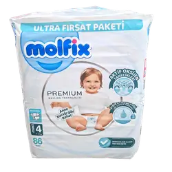 Molfix Premium Diapers No. 4, 86 Count