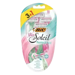 Miss Soleil Sensitive Less Irritation 3 Blades 3 Pcs+ 1 Free _ Bic