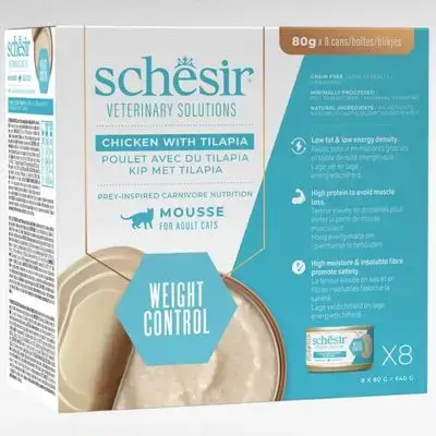 Schesir Weight Control Chicken & Tilapia 8x
