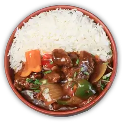 Mongolan Beef With Plain Rice