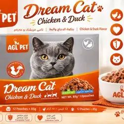 ? Dream Cat –بنكهة الدجاج والبط ? ١٢ كيس × ٨٥ غرام
