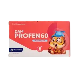 Dam Profen 60mg 10 Suppositories _ Ultra Medica