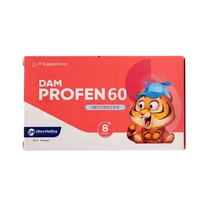 Dam Profen 60mg 10 Suppositories _ Ultra Medica