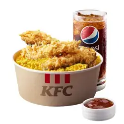 Strips And Rice Meal