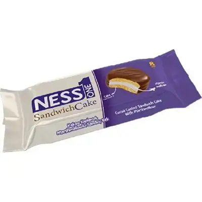 Ness 1 Cocoa Coated Sandwich Cake with Marshmallow