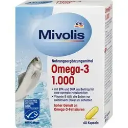 Omega-3 1000, capsules 60 pieces, 85.1 g - Mivolis