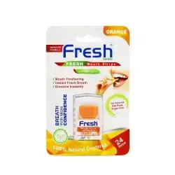 Fresh More Orange Flavored Mouth Strips, 24 Strips