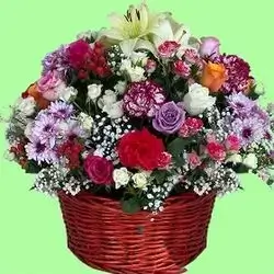 Colorful Flower Basket