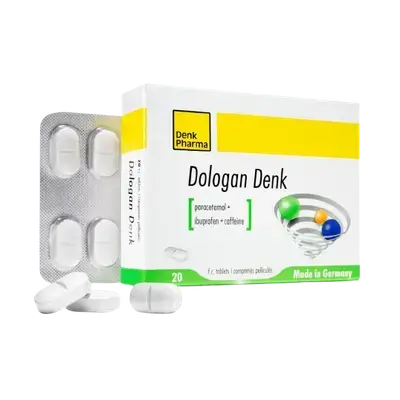 Dologan Denk (Paracetamol + Ibuprofen + Caffeine) 20 Tablets _ Denk Pharma