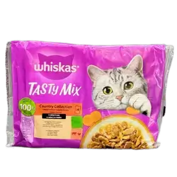 Whiskas Tasty Mix Country Collection Wet Cat Food in Gravy 4x85g