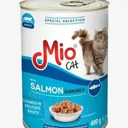 Mio Cat Canned Wet Food 400 G For Adult Cats With Salmon Flavor