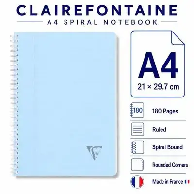 Notebook ,French ( A4) Size,180 pages.