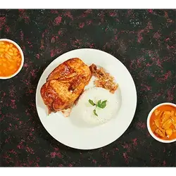 Half Grilled Chicken On Rice