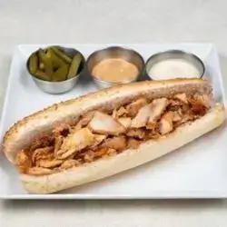Chicken Gass Shawarma In French Bun