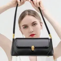 2025 New French Fashion Retro Minimalist Baguette Underarm Handbag, High Quality Versatile Women Shoulder Bag