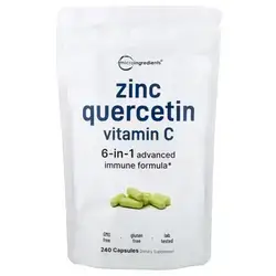 Micro Ingredients Zinc Quercetin Vitamin C , 240 Capsules
