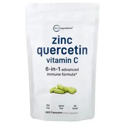 Micro Ingredients Zinc Quercetin Vitamin C , 240 Capsules
