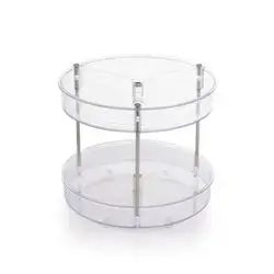 Elpide Two-Ply Rotary Shelf - Transparent