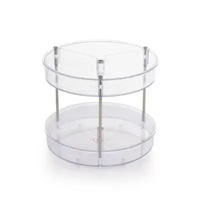 Elpide Two-Ply Rotary Shelf - Transparent