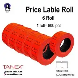 Tanex Price Label Roll (6 Rolls) orange