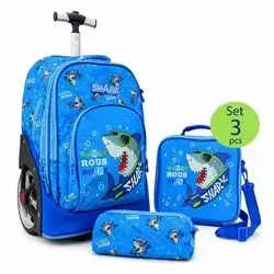 Jasmine Star 3-Piece Trolley School Bag Set