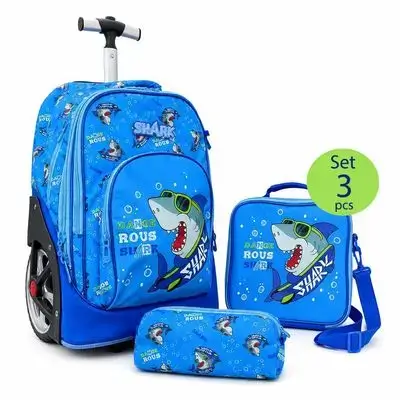 Jasmine Star 3-Piece Trolley School Bag Set